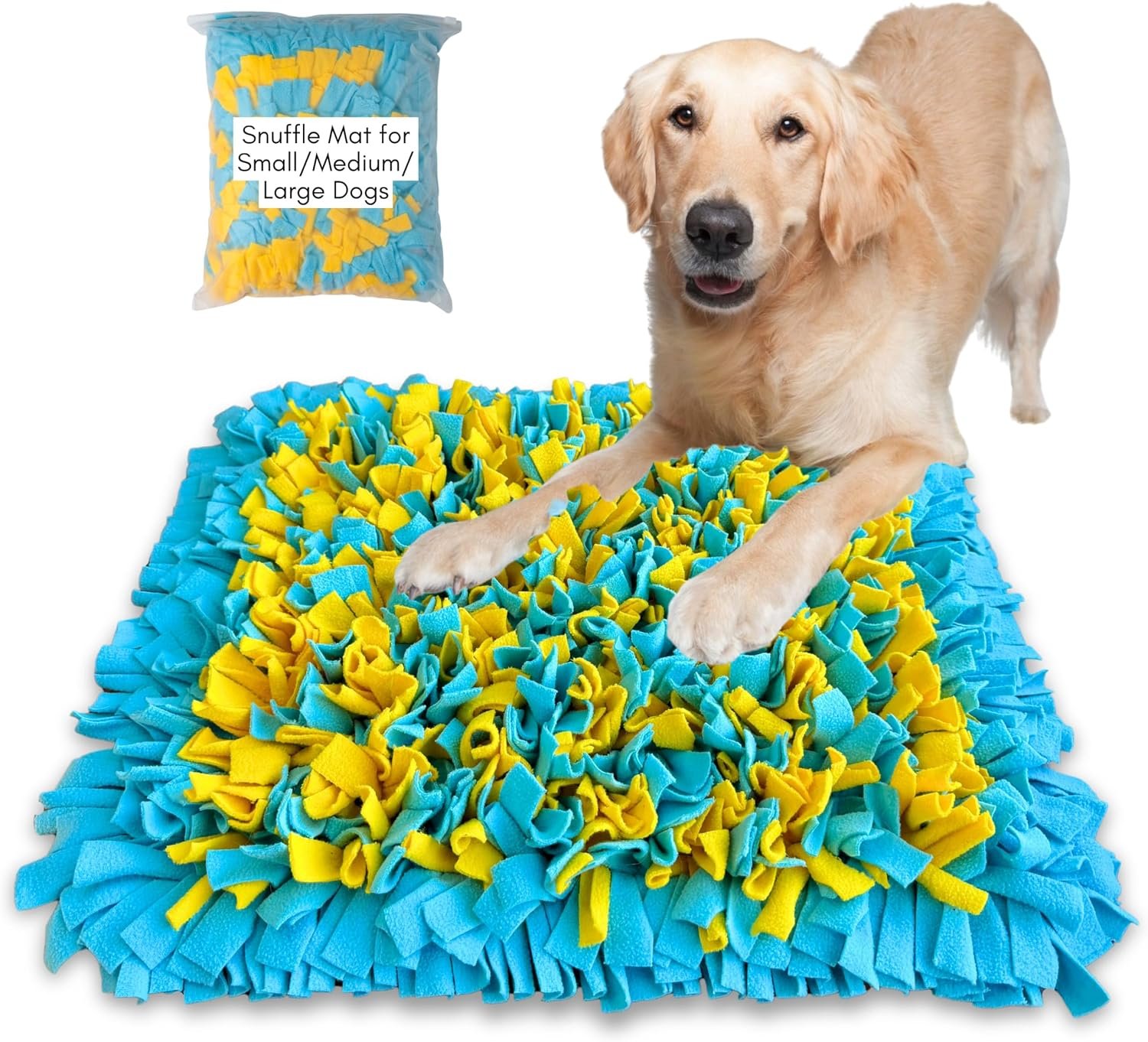Snuffle Mat for Dogs, Sniff Mat Interactive Slow Feeding for Boredom, Mental Stimulation, Stress Relief & Natural Foraging, for Puppy Small Medium Large Dogs, 24”x20”